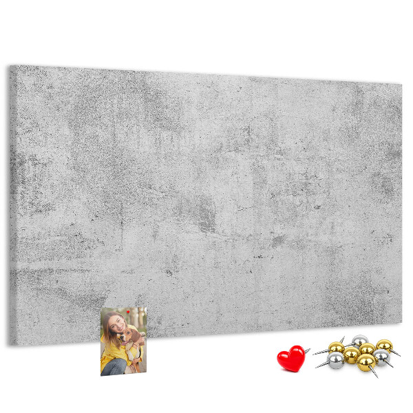 Tableau de liège Motif en béton gris texturé.
