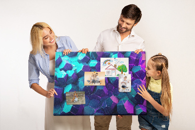 Tableau de liège Structures géométriques dans des tons de violet.