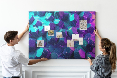 Tableau de liège Structures géométriques dans des tons de violet.