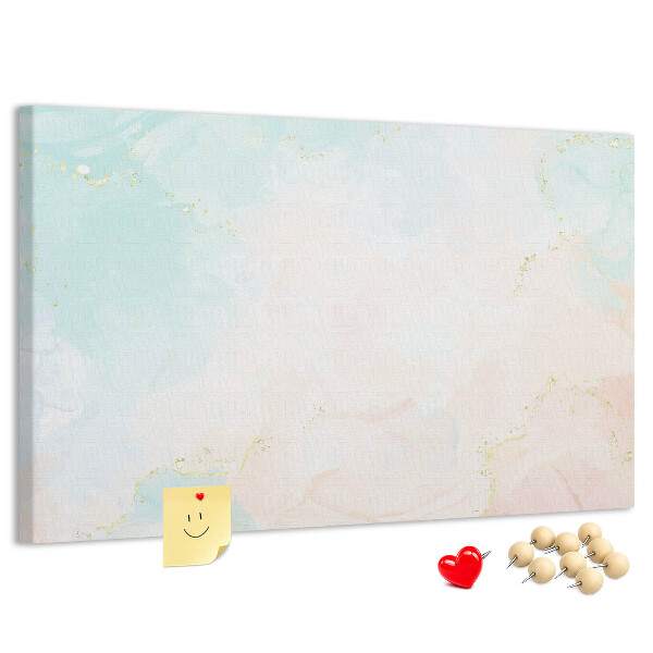 Tableau affichage liège Des taches pastel délicates avec des accents dorés