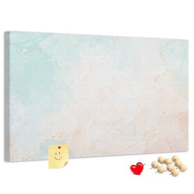 Tableau affichage liège Des taches pastel délicates avec des accents dorés