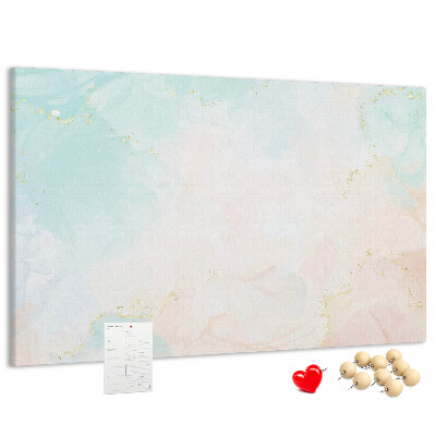 Tableau affichage liège Des taches pastel délicates avec des accents dorés