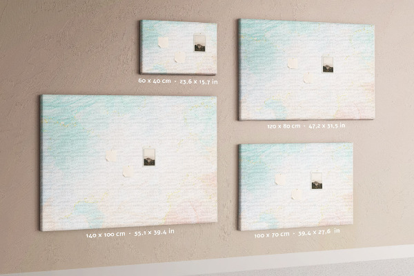 Tableau affichage liège Des taches pastel délicates avec des accents dorés