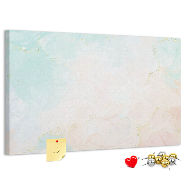 Tableau affichage liège Des taches pastel délicates avec des accents dorés