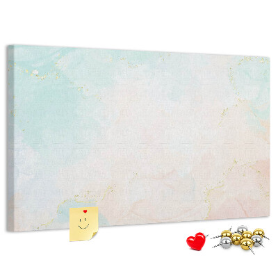 Tableau affichage liège Des taches pastel délicates avec des accents dorés