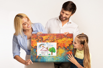 Tableau de liège Une carte du monde colorée aux couleurs intenses