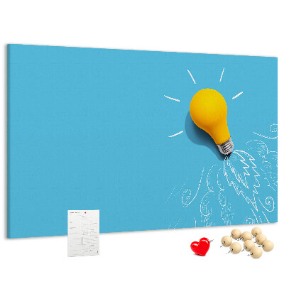 Tableau en liège Ampoule lumineuse avec effet d'explosion