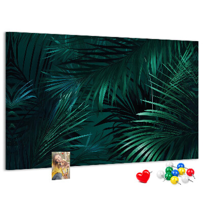 Tableau de liège Feuilles tropicales dans des tons de vert
