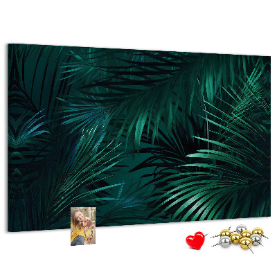 Tableau de liège Feuilles tropicales dans des tons de vert