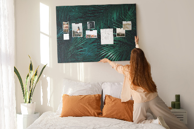 Tableau de liège Feuilles tropicales dans des tons de vert