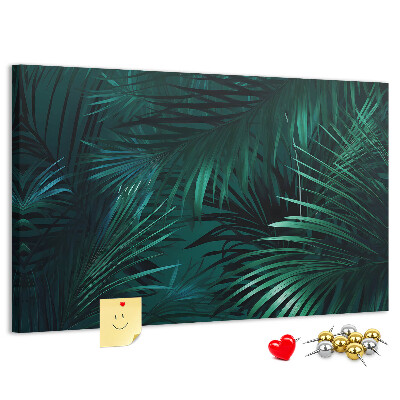Tableau de liège Feuilles tropicales dans des tons de vert