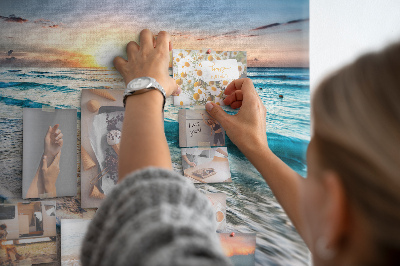 Tableau en liège Coucher de soleil sur la mer calme