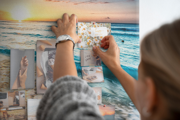 Tableau en liège Coucher de soleil sur la mer calme