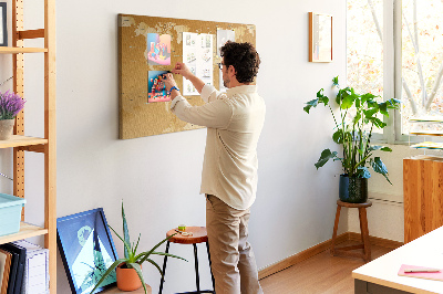Tableau en liège Une carte du monde dans des tons de brun