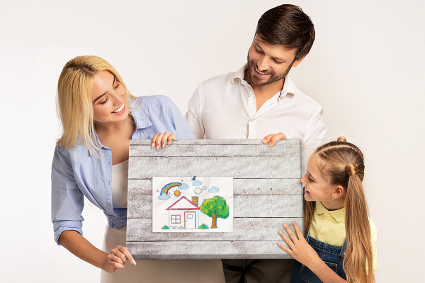 Tableau en liège Planche de style rustique avec des éraflures