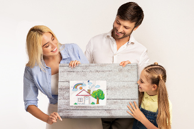 Tableau en liège Planche de style rustique avec des éraflures