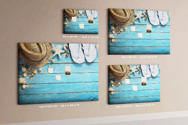 Tableau affichage liège Accessoires d'été pour la plage au soleil