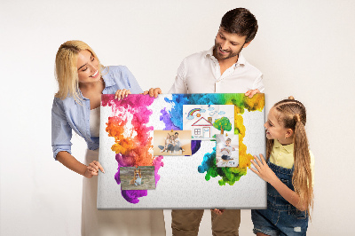 Tableau de liège Nuages de peinture colorés en mouvement