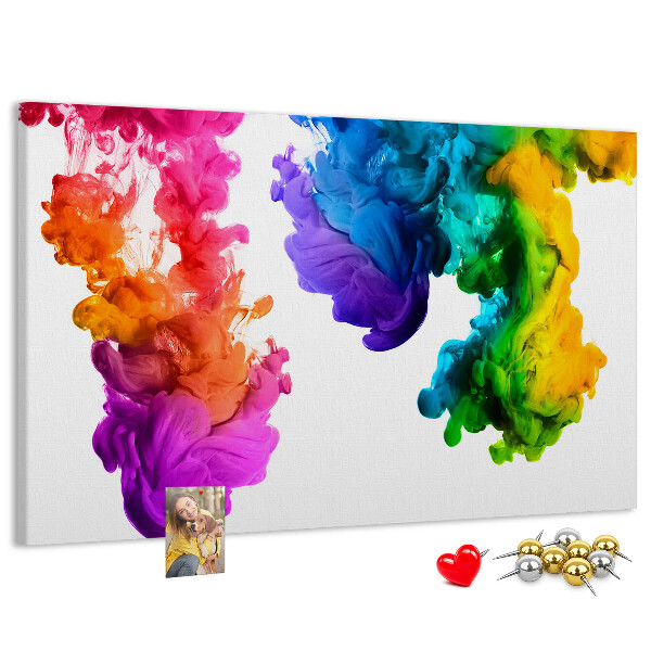 Tableau de liège Nuages de peinture colorés en mouvement