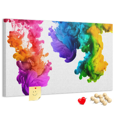 Tableau de liège Nuages de peinture colorés en mouvement