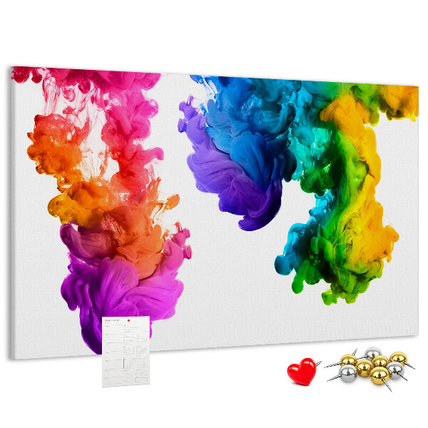 Tableau de liège Nuages de peinture colorés en mouvement