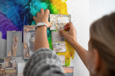 Tableau de liège Nuages de peinture colorés en mouvement