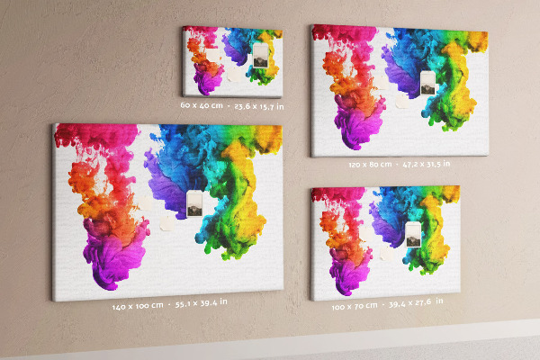Tableau de liège Nuages de peinture colorés en mouvement