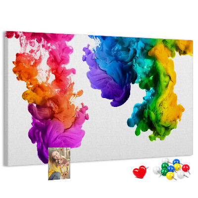 Tableau de liège Nuages de peinture colorés en mouvement