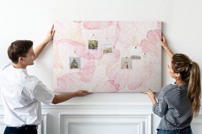 Tableau de liège Pétales délicats aux teintes pastel