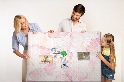 Tableau de liège Pétales délicats aux teintes pastel
