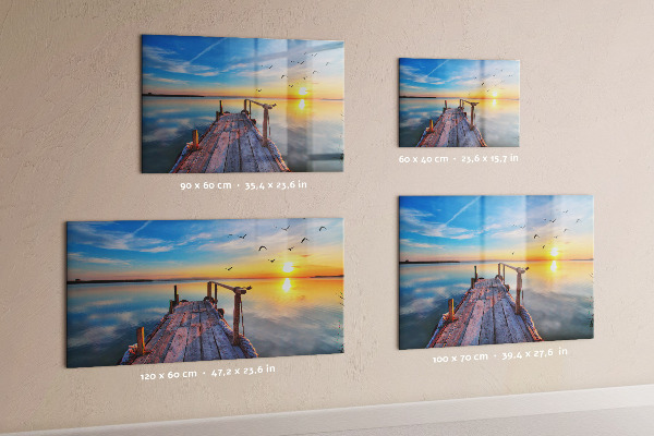 Tableau magnétique mural Jetée sur le lac