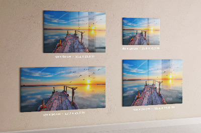 Tableau magnétique mural Jetée sur le lac