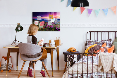 Tableau magnétique Fleurs du lever du soleil