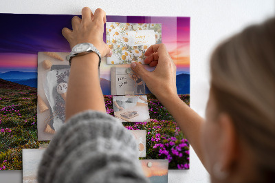 Tableau magnétique Fleurs du lever du soleil