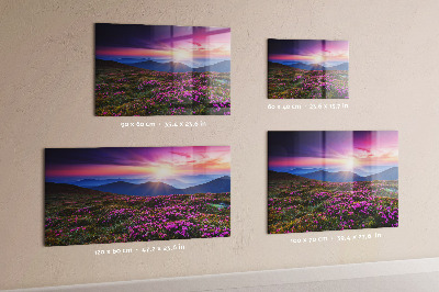 Tableau magnétique Fleurs du lever du soleil
