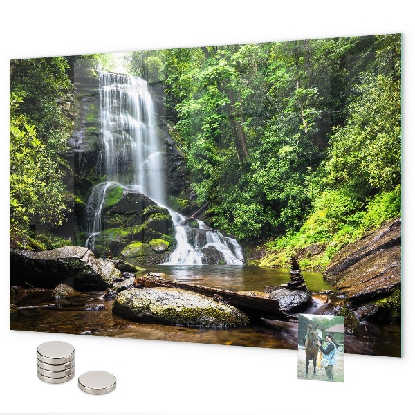 Tableau magnétique mural Cascade forestière