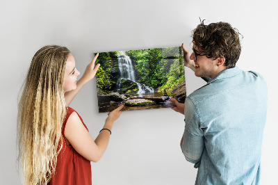 Tableau magnétique mural Cascade forestière