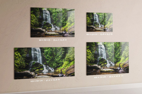 Tableau magnétique mural Cascade forestière