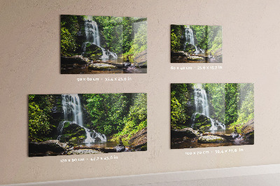Tableau magnétique mural Cascade forestière