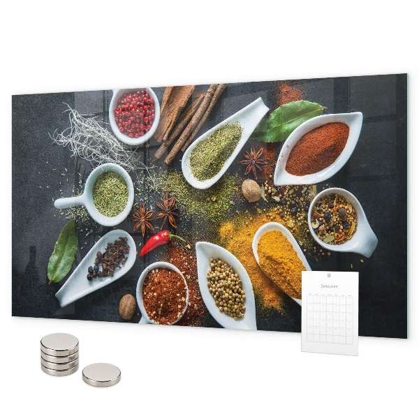 Tableau magnétique mural Épices