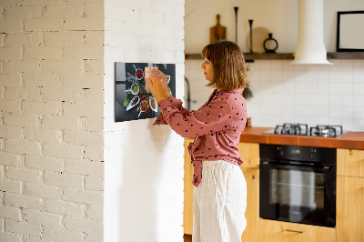 Tableau magnétique mural Épices