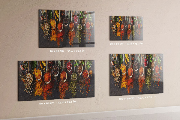 Tableau magnétique Épices sur des cuillères