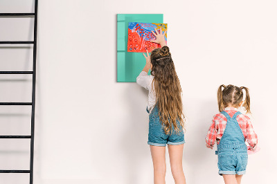 Tableau magnétique décoratif couleur turquoise