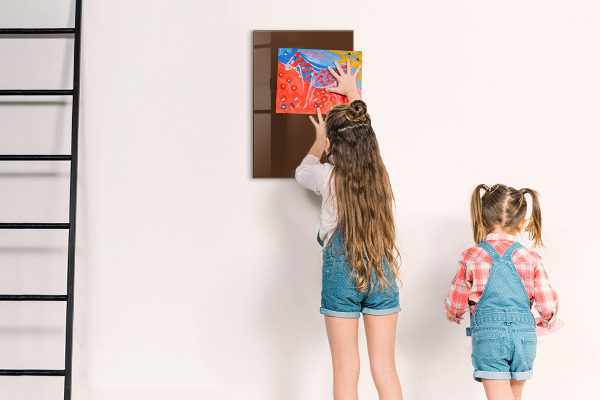 Tableau magnétique décoratif Couleur brune