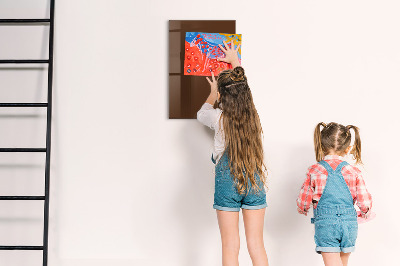 Tableau magnétique décoratif Couleur brune