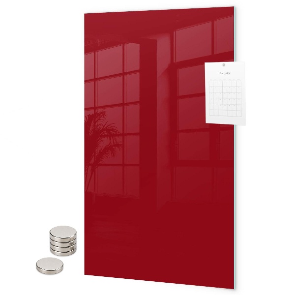 Tableau magnétique décoratif couleur rouge
