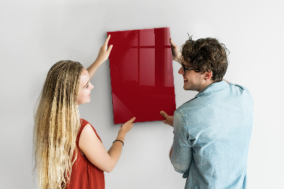 Tableau magnétique décoratif couleur rouge