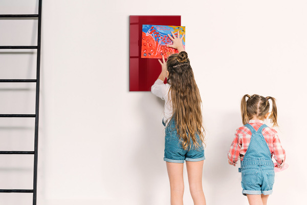 Tableau magnétique décoratif couleur rouge