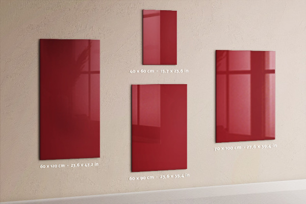 Tableau magnétique décoratif couleur rouge