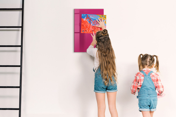 Tableau magnétique décoratif couleur rose foncé